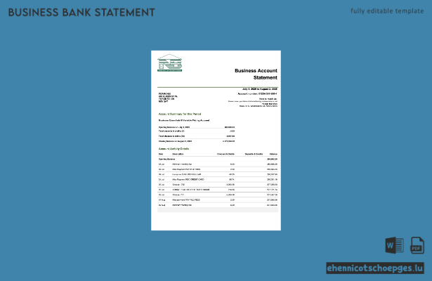 Beispiel für eine Unternehmenserklärung der SKNA (Saint Kitts and Nevis SKNA) im Word- und PDF-Format